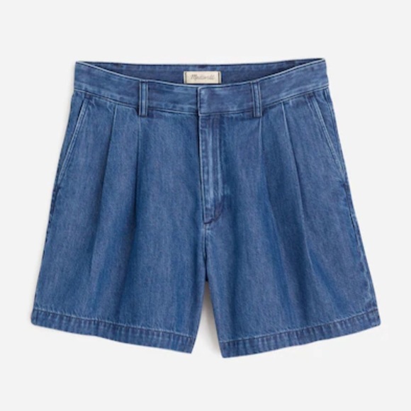 Madewell Harlow Superwide Jean Short Airy Denim Edition in Mcnair Wash - Picture 1 of 6